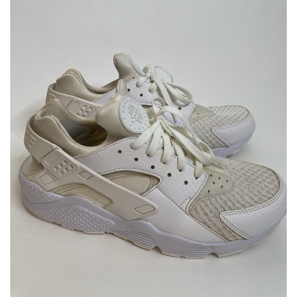 Nike Air Huarache Triple White Sneaker Shoe Mens Size 11 US Athletic Running Gym - Picture 1 of 10